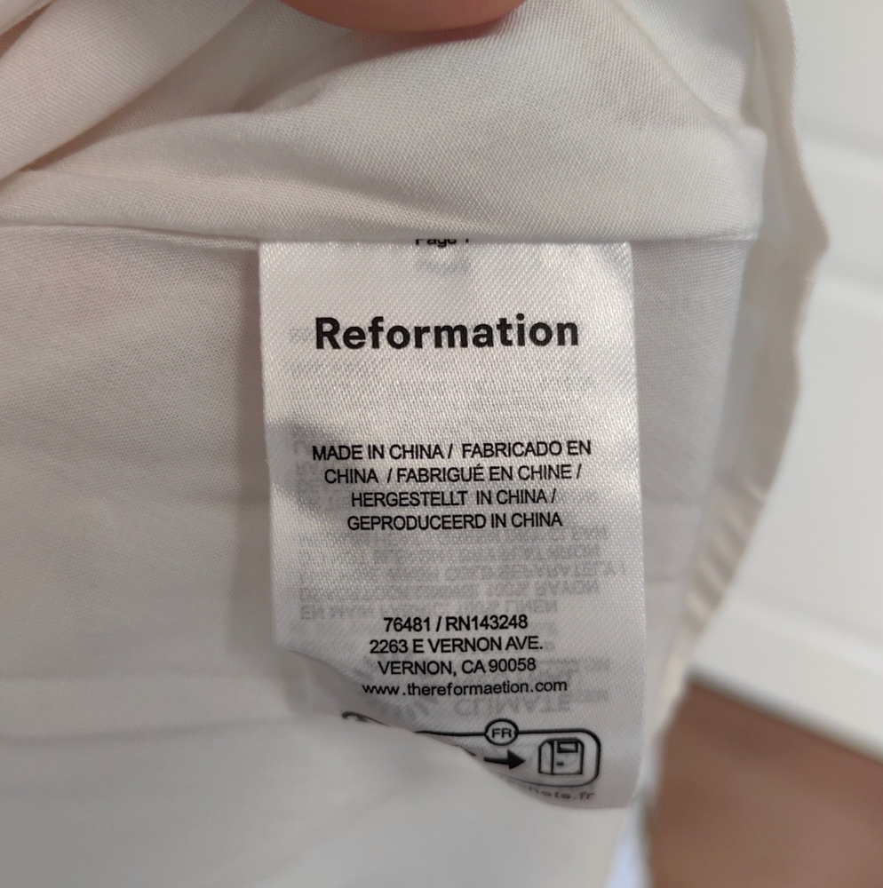 Reformation Anatolia Linen Two Piece Top And Skirt Set - Picture 15 of 15